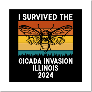 I Survived The Cicada Invasion Illinois 2024 Posters and Art